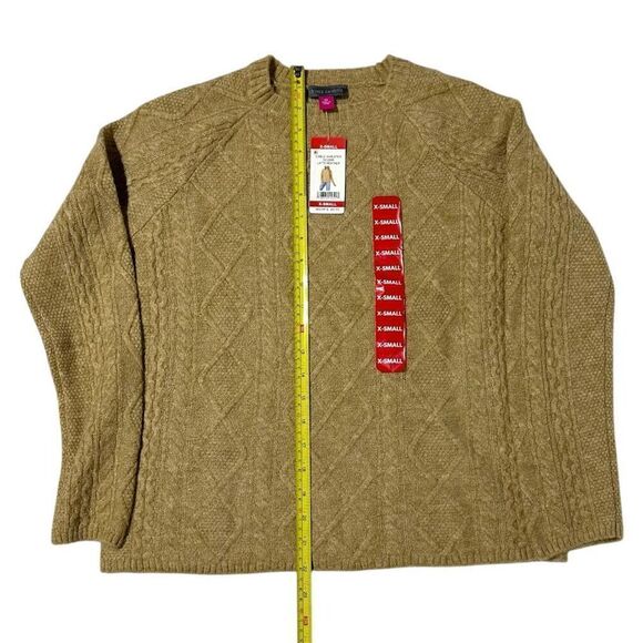 Vince Camuto Women's Cable Sweater Latte Heather Size XS - Picture 5 of 10